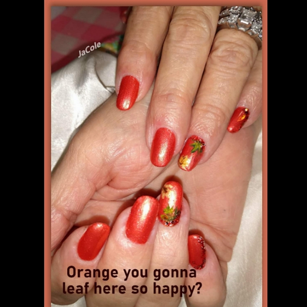 Orange NAIL ART Crystals, Shellac Key Chain & Gel Polish Remover Finger Caps - Picture 8 of 14